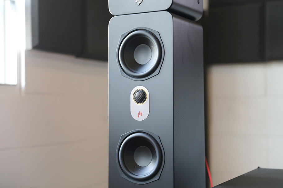 Compact tower sale speakers